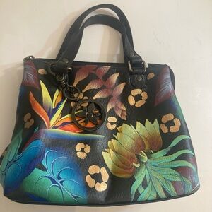 Anna by Anuschka hand painted leather satchel